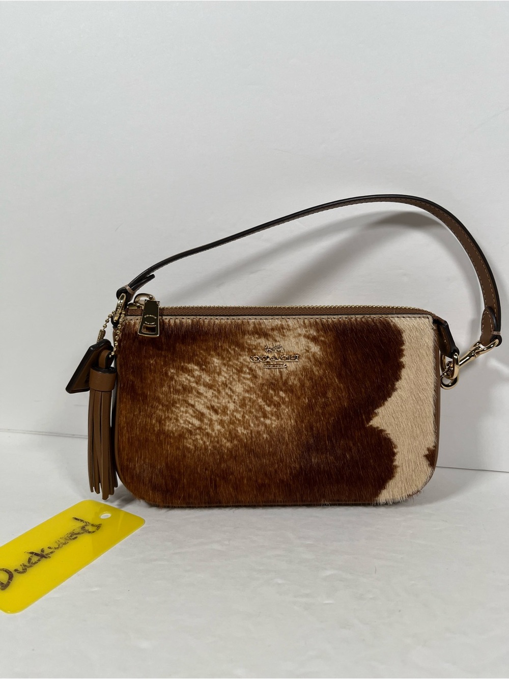 Coach Nolita 19In Haircalf With Cow Print NWT